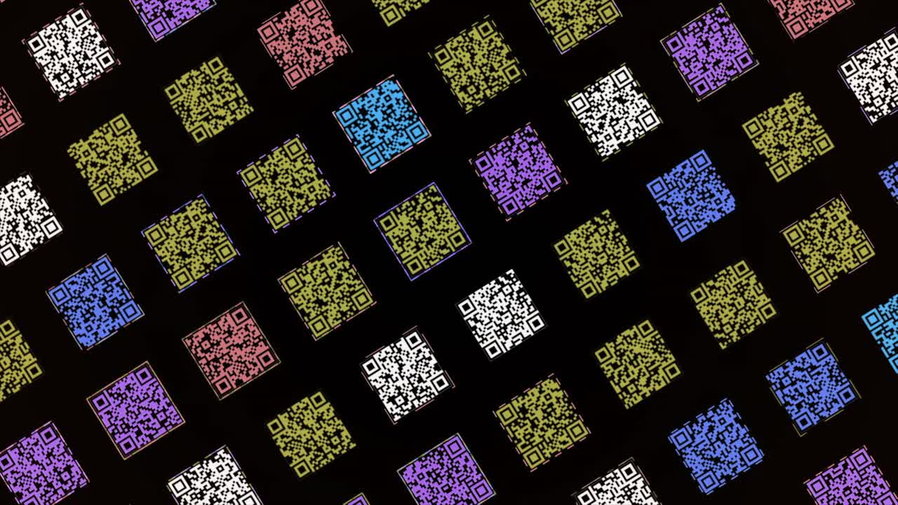 patrón de código qr colorido