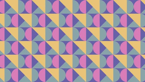 patrón abstracto con formas geométricas multicolores en movimiento. fondo geométrico sin costuras con varios azulejos dinámicos. fondo gráfico de movimiento en un diseño plano con elementos geométricos