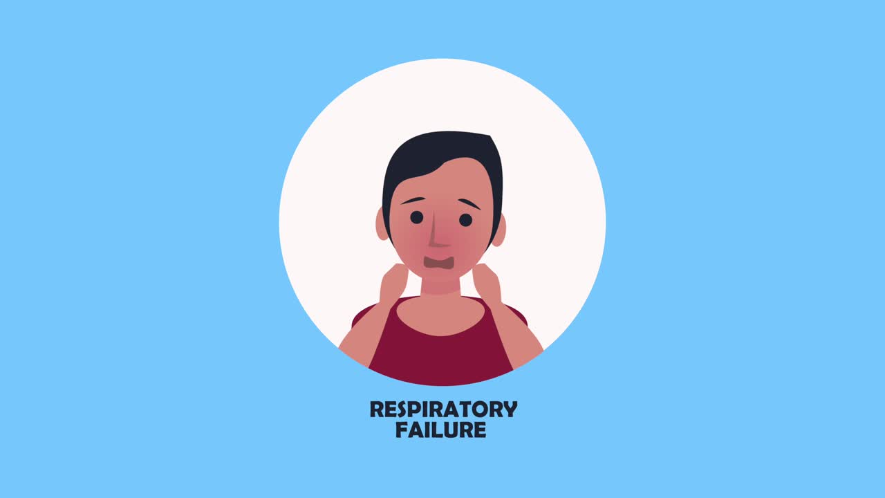호흡부전 코로나19 증상이 있는 남성