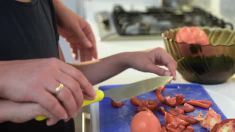 close-up view of islamic boy in the kitchen.