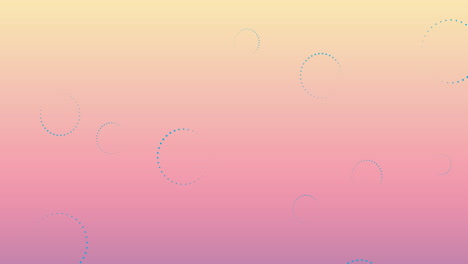 digital animation of multiple throbber icons floating against pink gradient background