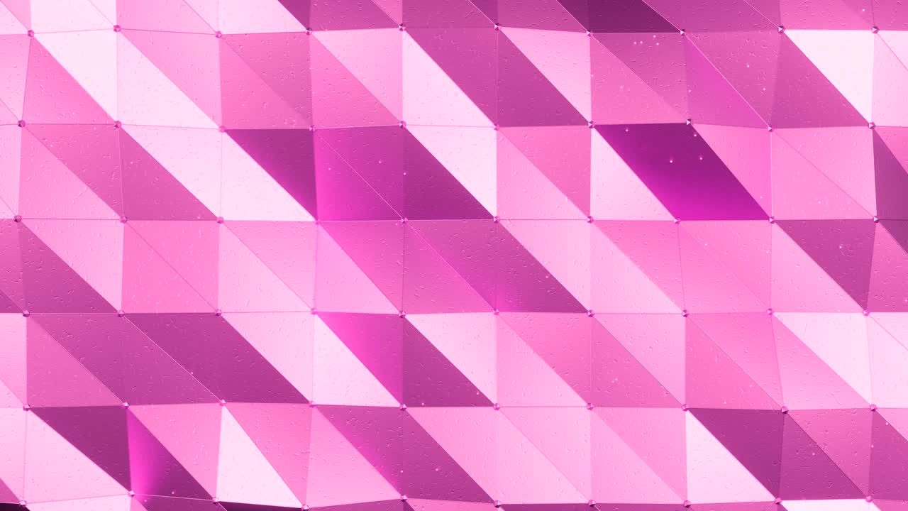 3D render of pink polygon surface animation in loop