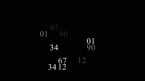 Weiße-Zahlen-ändern-Sich-Zufällig-Auf-Schwarzem-Hintergrund
