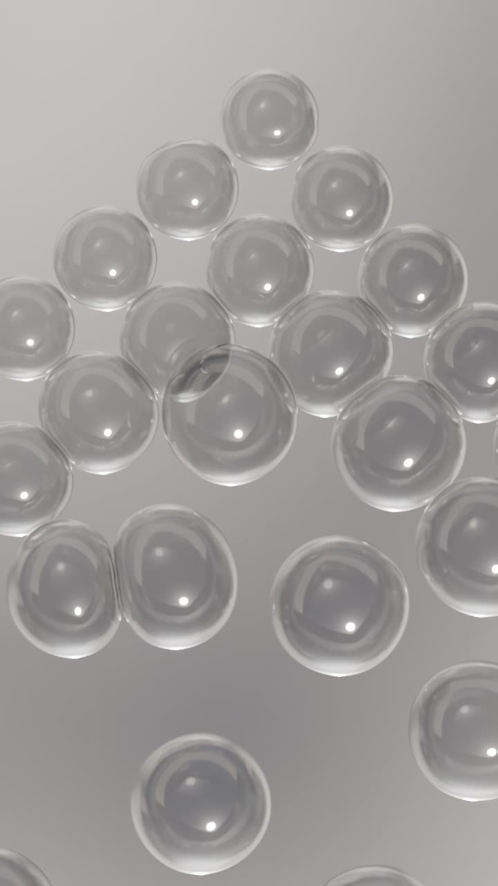 투명한 거품의 추상적인 기하학적 패턴