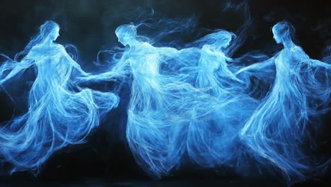 dancing spectral figures