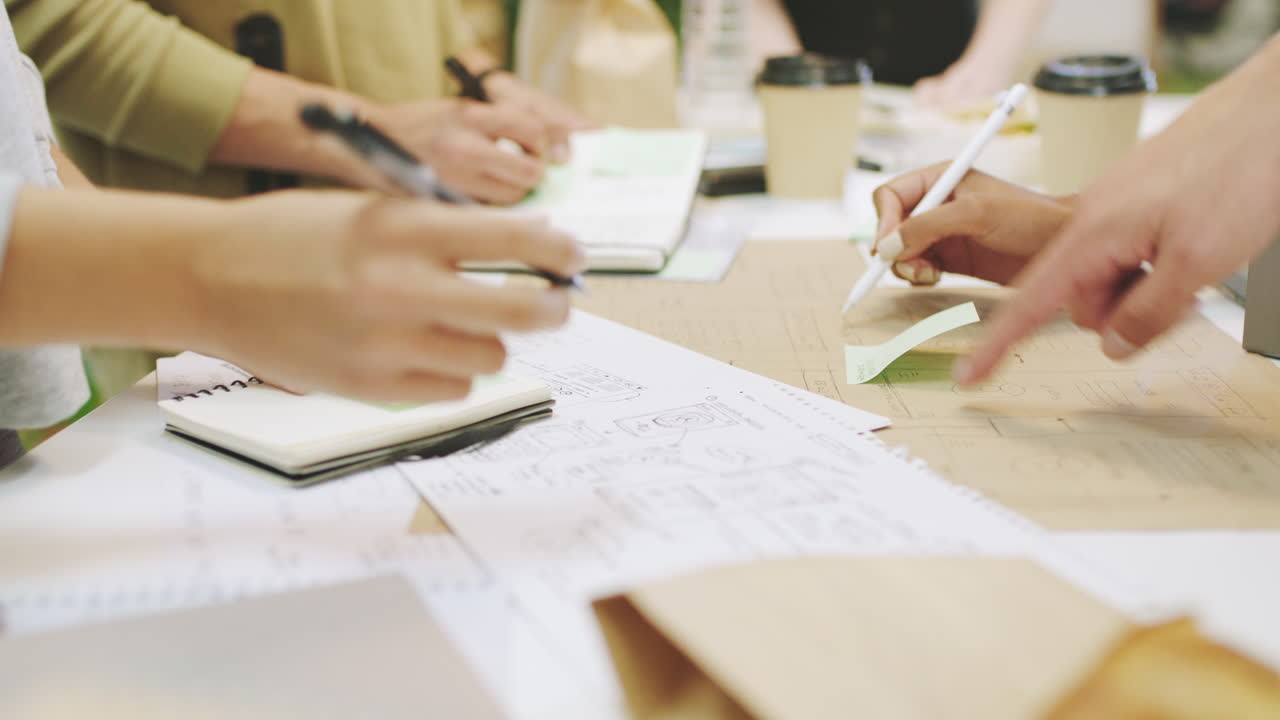 계획, 스티키 노트 및 비즈니스 문서