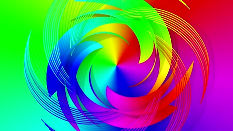 4k. rainbow abstract digital flower.