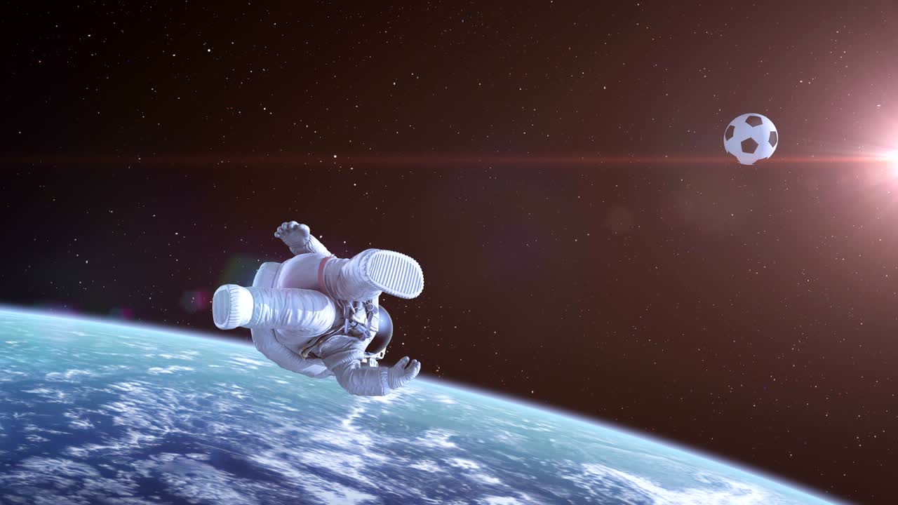 宇宙での自転車のキック