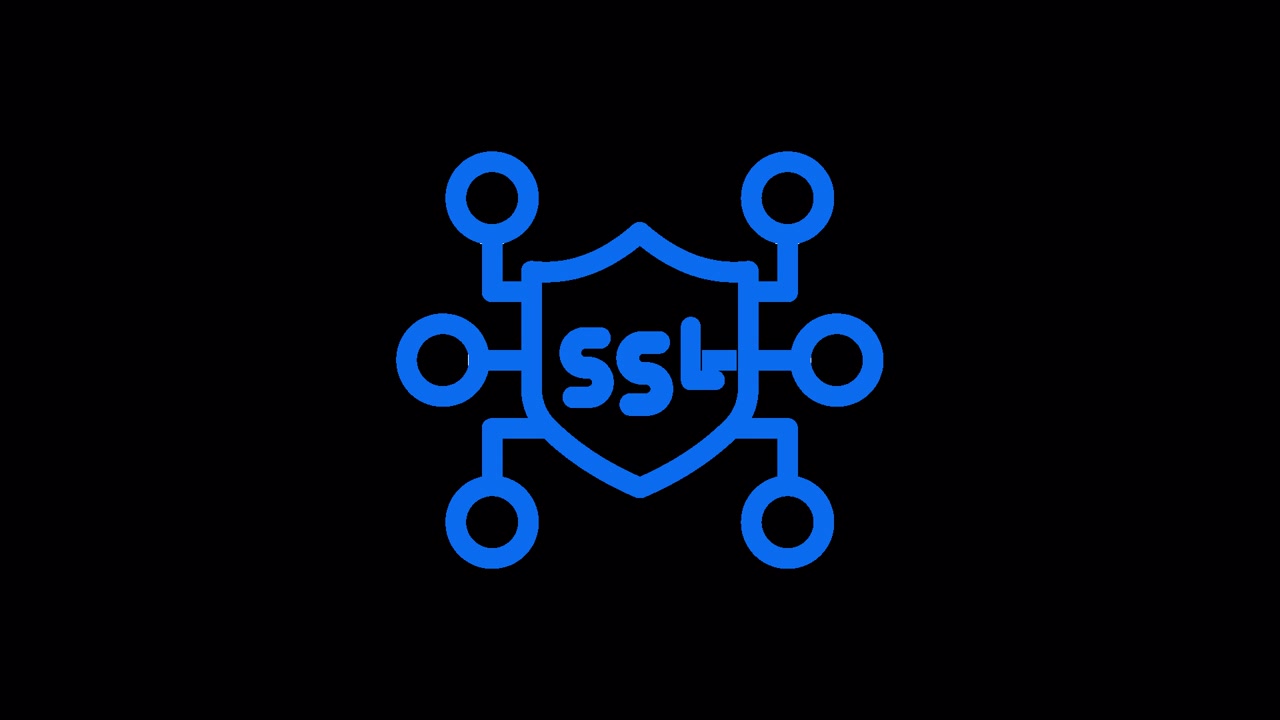 Animated SSL Security Shield with Network Connections