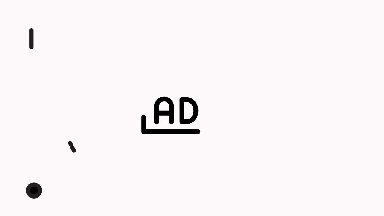 animación del icono de la línea de publicidad en línea