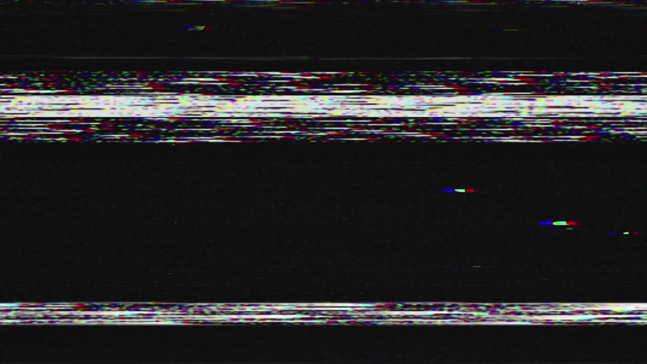 Glitch e interferenza statica in stile VHS retrò