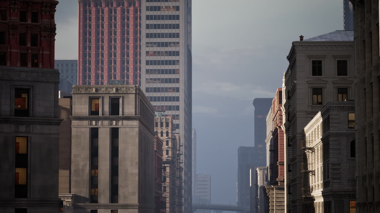 perspectiva de la calle de la ciudad