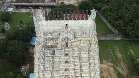 Aerial-view-of-Hindu-temple-tower