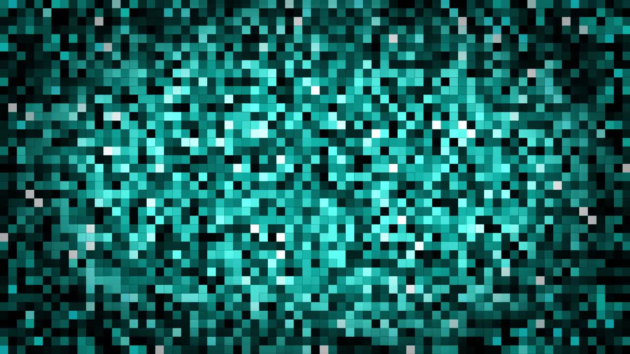 seamless abstract background with pixel grid of cyan and green color. minimal monochrome backdrop for copy space