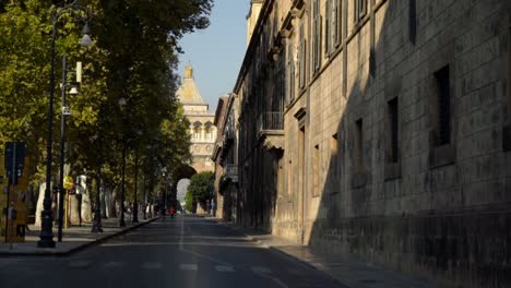 empty street in a historical european city