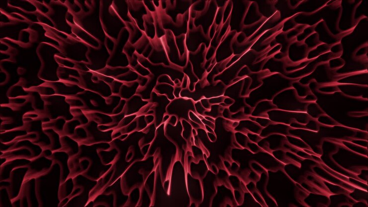 Abstract Red Fractal Pattern