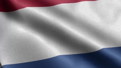 closeup waving loop 4k national flag of netherlands