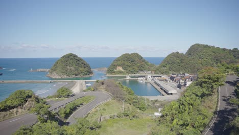 Rural-Japanese-Fishing-town-in-Hyogo,-Japan