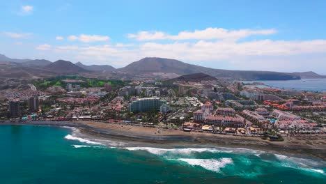 coastal city view of troya beach in the canary islands on a sunny day