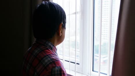 Senior-woman-standing-near-window