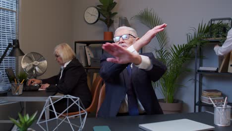 senior businessman director showing stop gesture with crossed hands say no refuse in modern office