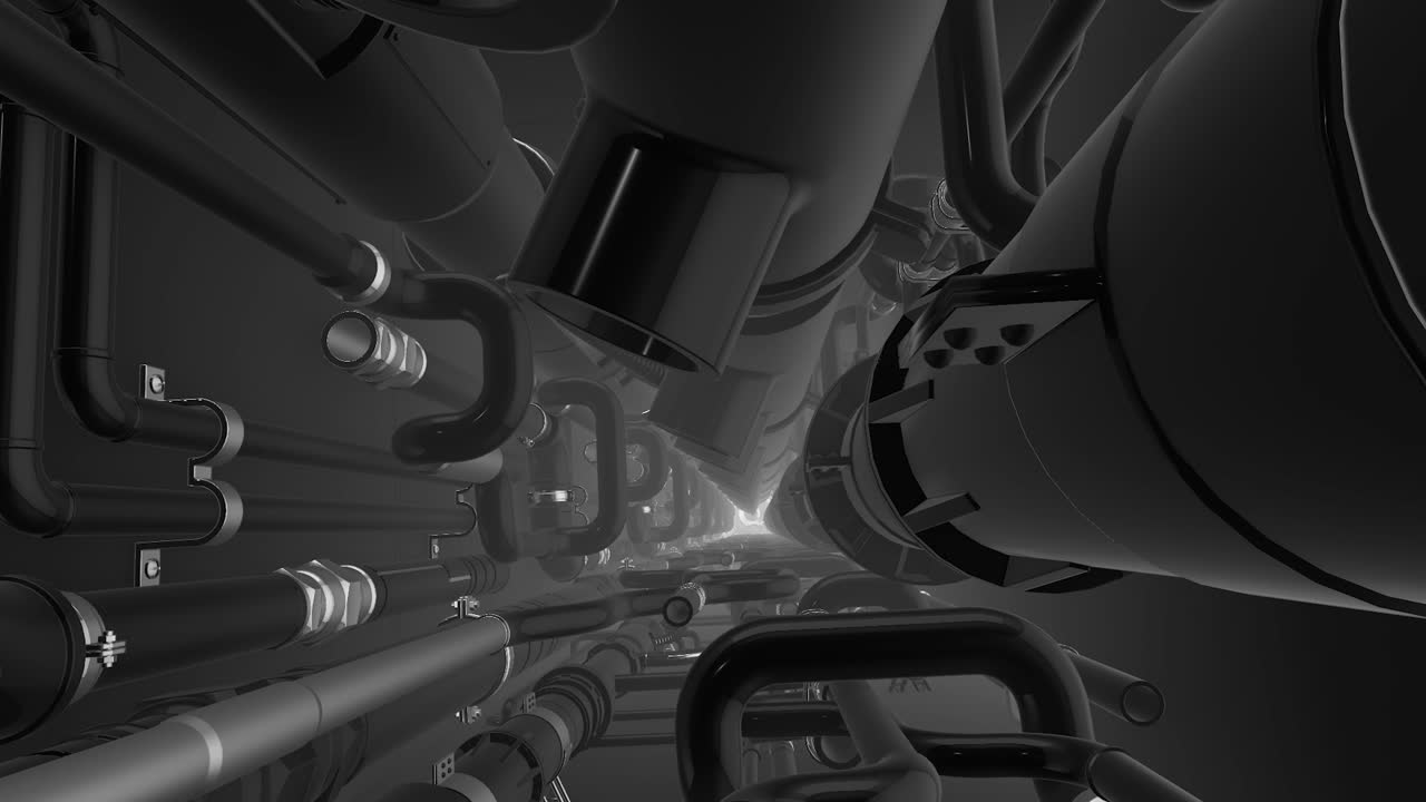 Abstract Black and White Tunnel