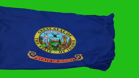 flag of idaho on green screen. perfect for your own background using green screen. 3d rendering