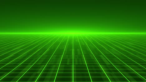 retro style 80s sci-fi background futuristic with green laser grid. 1980s digital cybersurface style.