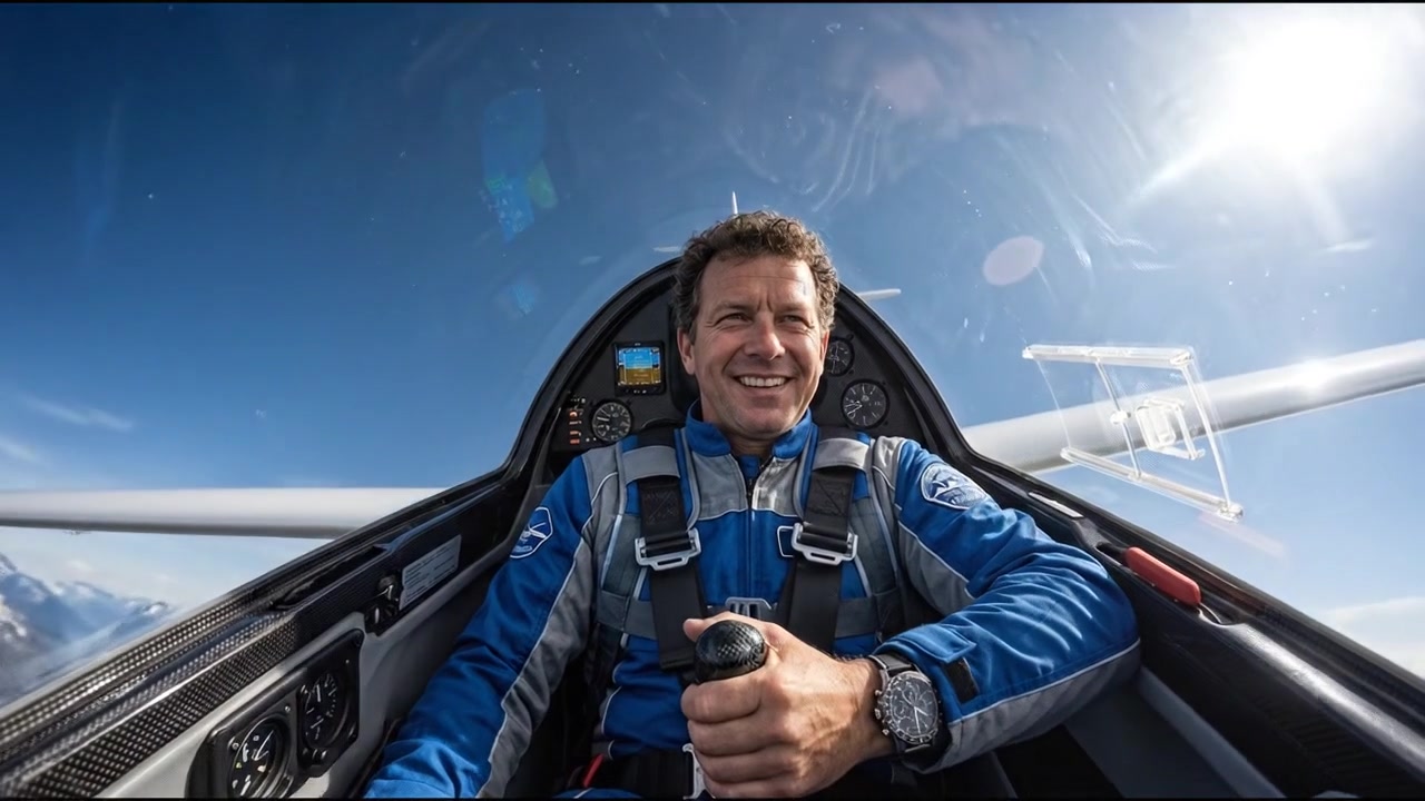 Piloto profissional operando os controles do cockpit do avião