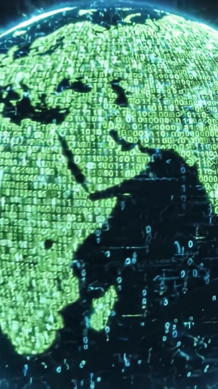 A Digital Representation of Earth Highlighting Global Connectivity and Data Flow, Symbolizing the Interconnection of Modern Technology and Information Exchange