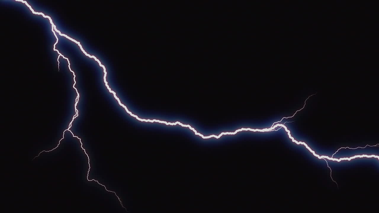 Fulmine Luminoso che Colpisce uno Sfondo Scuro