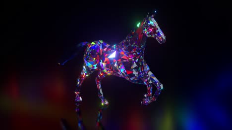 glowing crystal horse 3d model