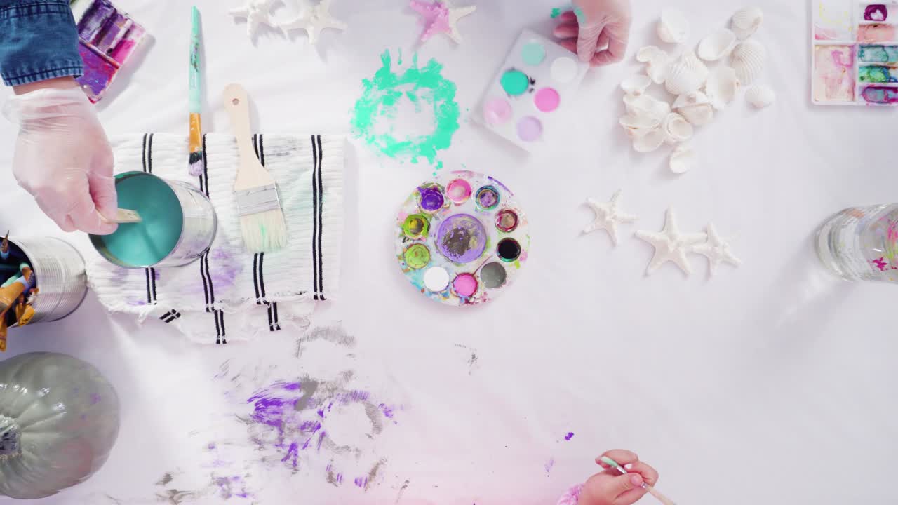 pintura de calabaza artesanal con pintura acrílica