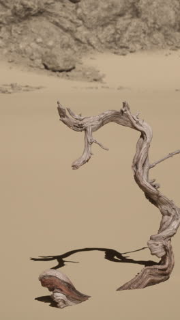 a twisted dead tree in the desert