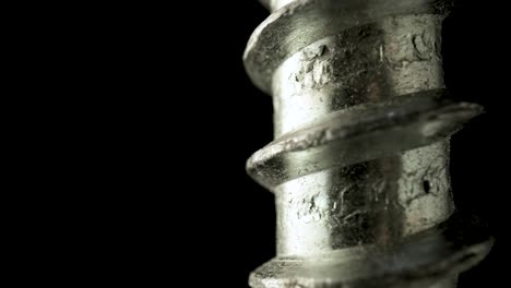 close-up of a metal screw thread