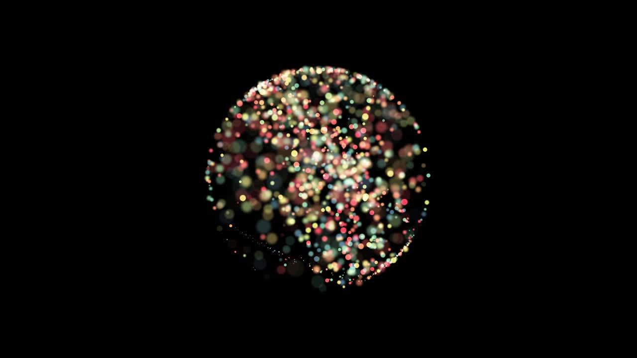 медленное движение точек в трехмерном сферическом контейнере