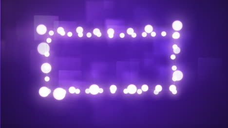 glowing frame on purple background