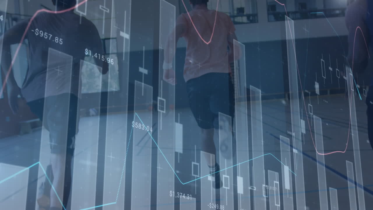 농구 선수들에 대한 데이터 처리 애니메이션