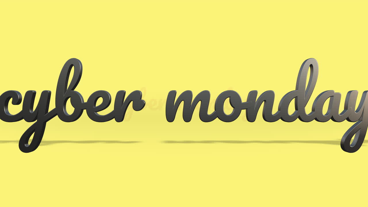 giro dinámico: el lunes cibernético rodante tipografía en gradiente