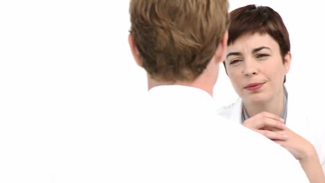 hombre de negocios atractivo teniendo una entrevista de trabajo
