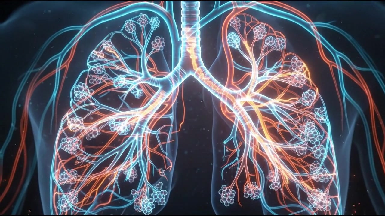3D cardiovascular vascular vessel network model showing heart and chest vessels