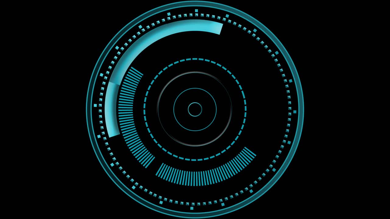 animación de hud heads up display en azul