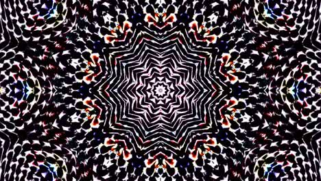 hermoso caleidoscopio abstracto que brilla, una luz radiante que regula los movimientos sutiles