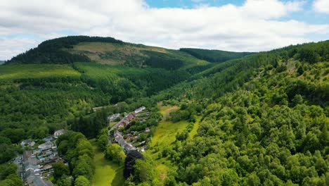 aerial view of south wales valley