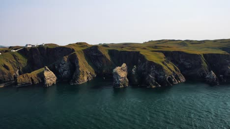 panoramic leftward sweep over rugged cliffs of st abbs head, scottish borders, views of scotland