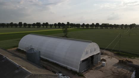 aerial-group-pigeon-bird-fly-in-front-of-camera-drone-on-farm