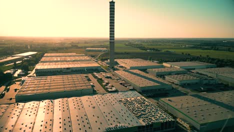 vista aerea del almacen de mercancias