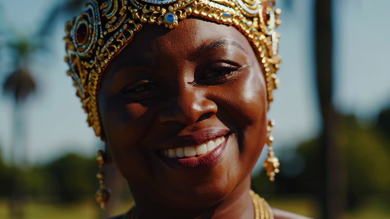 Regina africana in abito tradizionale