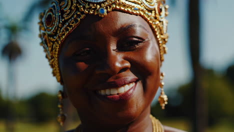 african queen in traditional attire