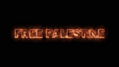 palestina animación de texto gratuito efecto de fuego en fondo negro - la tierra se está calentando